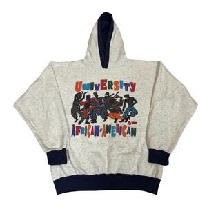 Vintage University of African American HBCU Hoodie Men's Large 90s